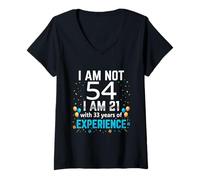 Mujer No voy a Cumplir 54 años, Broma Divertida de 54 años, Humor de cumpleaños Camiseta Cuello V