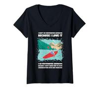 Mujer No voy a Hacer Kayak en Aguas bravas Porque me Encanta Hacer Kayak Camiseta Cuello V