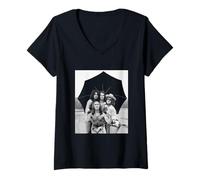 Mujer Noddy Holder & Co Slade en Trajes de baño 1974 Camiseta Cuello V