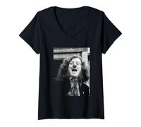 Mujer Noddy Holder Slade con Feel The Noise Singer 1976 Camiseta Cuello V