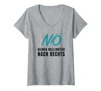 Mujer NÖ - Ningún milímetro a la Derecha Camiseta Cuello V