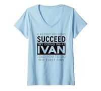 Mujer Nombre de Ivan, Broma Divertida, Navidad, cumpleaños, papá, Hombre, Padre Camiseta Cuello V