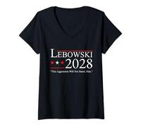 Mujer Nombre político Divertido Lebowski Elección política Votación 2028 Camiseta Cuello V
