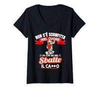 Mujer Non c'è sconfitta nel Cuore di chi se ne frega o sbatte Camiseta Cuello V
