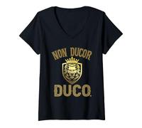 Mujer Non Ducor. Duco. Frase Latina Que Significa No Soy guiado, yo lidero Camiseta Cuello V