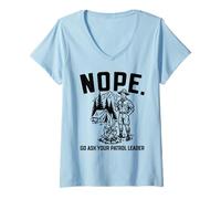 Mujer Nope Go Ask Your Patrol Leader Funny Scoutmaster Scouts BSA Camiseta Cuello V