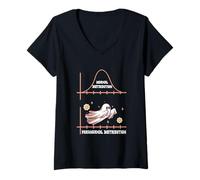 Mujer Normal Paranormal Distribución Escuela Psicólogo Halloween Camiseta Cuello V