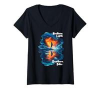 Mujer Northern Lights, Southern Bites Camiseta Cuello V