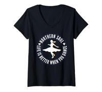 Mujer Northern Soul, La Vida de Las Chicas es Mejor Cuando bailas Camiseta Cuello V