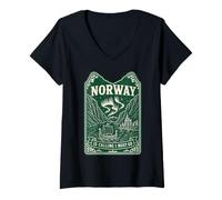 Mujer Norway is Calling and I Must Go - Camiseta de Regalo de Viaje Camiseta Cuello V