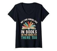 Mujer Nos perdemos en los Libros, Funny Reader Library Book Lovers Camiseta Cuello V