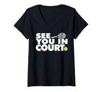 Mujer Nos vemos en Tenis de cancha Camiseta Cuello V