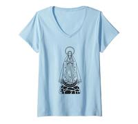 Mujer Nossa Senhora Aparecida Nuestra Señora María Camiseta Cuello V