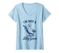 Mujer Not A Silly Goose Camiseta Cuello V