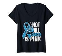 Mujer Not All Cancer is Pink Prostate Awareness Camiseta Cuello V