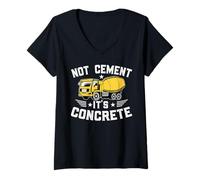 Mujer Not Cement It's Concrete for a Construction Truck Driver Camiseta Cuello V
