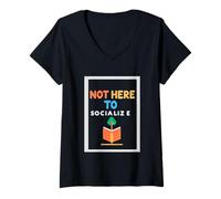 Mujer Not Here To Socialize Solo introvertido ||-- Camiseta Cuello V