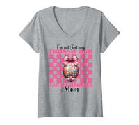 Mujer Not Just Any Football Mom I'm The Lineman's Mom Día de la Madre Camiseta Cuello V
