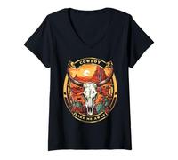 Mujer Not My First Rodeo Shirt Women Let ‘er Rip Cowboy T-Shirt Camiseta Cuello V