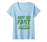 Mujer Not So Fast Turtle Camiseta Cuello V