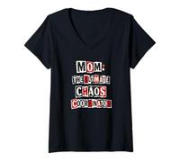 Mujer Nota Punk Ransom del coordinador de Funny Mom The Ultimate Chaos Camiseta Cuello V