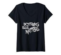 Mujer Nothing Else Matters T-Shirt - Iconic & Meaningful Design Camiseta Cuello V