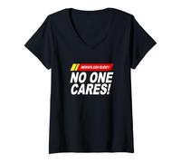 Mujer Noticias de última Hora Divertido Amigo - ¡A Nadie le Importa! Sarcástico Camiseta Cuello V