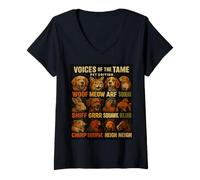 Mujer Novedoso regalo vintage de Voices of the Tame para mascotas. Camiseta Cuello V