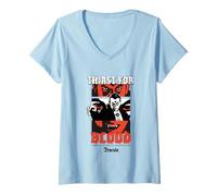 Mujer Novia de Frankenstein SED de Sangre Camiseta Cuello V