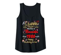 Mujer Noviembre cumpleaños Reina Desde noviembre 1986 Noviembre niña Camiseta sin Mangas