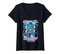 Mujer Nuestra Señora de Guadalupe Gloriosa Madre Virgen de Tepeyac Camiseta Cuello V