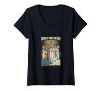 Mujer Nuestra Señora la Santísima Madre Títulos Marianos Latinos Católica Camiseta Cuello V