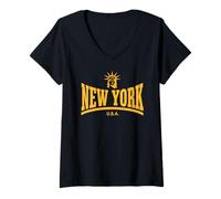 Mujer Nueva York, Estados Unidos Camiseta Cuello V