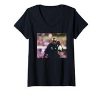 Mujer Nueva Zelanda All Blacks Jonah Lomu V Inglaterra Rugby 1999 Camiseta Cuello V