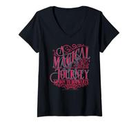 Mujer Nuevo diseño de Harry Potter 2025 Magical Journey Camiseta Cuello V