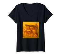 Mujer Nuggets De Pollo Perezoso Lindo Kawaii Divertido Comida Rápida Camiseta Cuello V