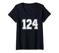 Mujer Número 124 Camiseta Cuello V