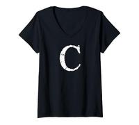 Mujer Número Romano 100 C ~ Cien Camiseta Cuello V