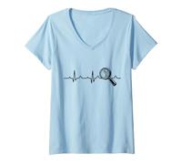 Mujer Numismático coleccionismo de Moneda coleccionista de Monedas Camiseta Cuello V