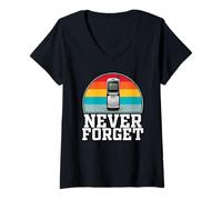 Mujer Nunca Olvides los teléfonos con Tapa Camiseta Cuello V