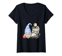 Mujer Nurse GNOME For Best Dad Nursing Doctor Funny Fathers Day Camiseta Cuello V