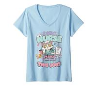 Mujer Nurse Humour i Am a Nurse of Course I'm Crazy Funny Nursing Camiseta Cuello V