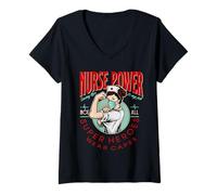 Mujer Nurse Power Saving Life Is My Job Not All Heroes Wear Capes Camiseta Cuello V