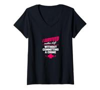 Mujer Nurse Survived Another Shift Humor Oscuro Diseño Retro Camiseta Cuello V