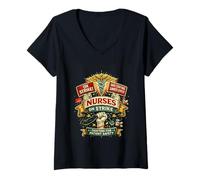 Mujer Nurses on Strike Safe Staffing Saves Lives Union Nurse NY Camiseta Cuello V