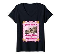 Mujer O un Chico Inteligente Que huele a Gato es Gracioso, Eres Camiseta Cuello V