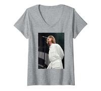 Mujer Oasis Liam Gallagher en Vivo Knebworth Britpop 1996 Camiseta Cuello V