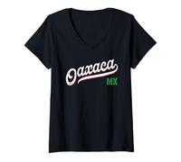 Mujer Oaxaca México - Vintage Mexican Souvenir Travel MX Retro Camiseta Cuello V