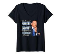 Mujer Obama Black History Month Melanina Hombres Mujeres Unidad Amor Esperanza Camiseta Cuello V