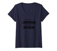 Mujer Obligado a ser el Presidente - Meme Presidencial - Trolling Camiseta Cuello V